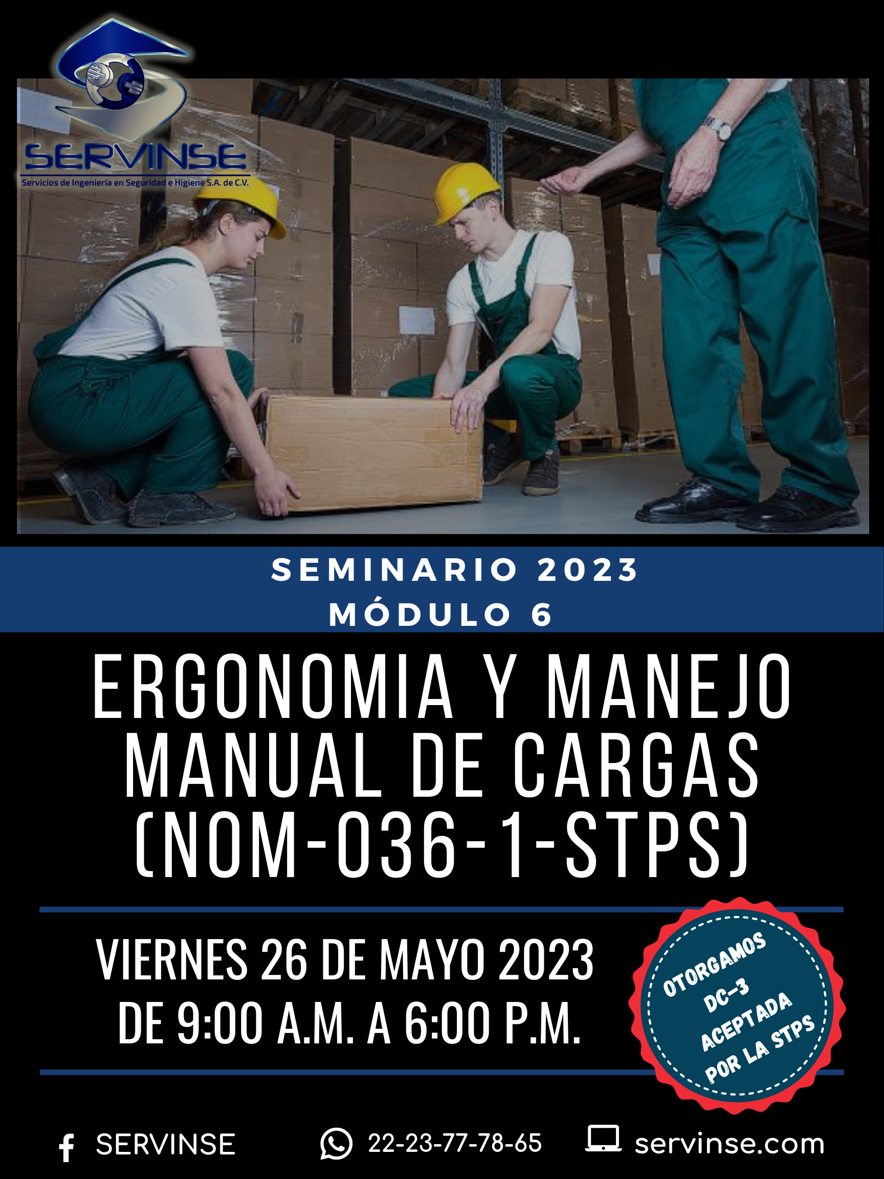 Módulo 6 Ergonomía y manejo manual de cargas - SERVINSE